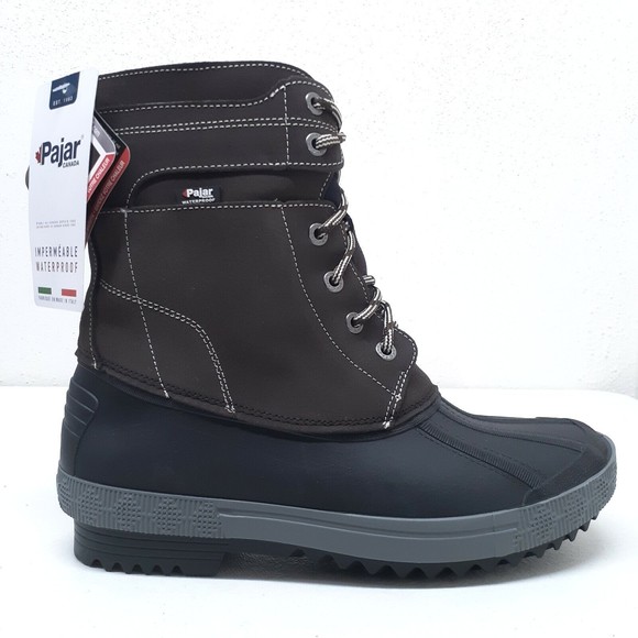 Pajar Canada -40C Waterproof Boots Mens Size 10 M Brown Wool Blend - Picture 1 of 16